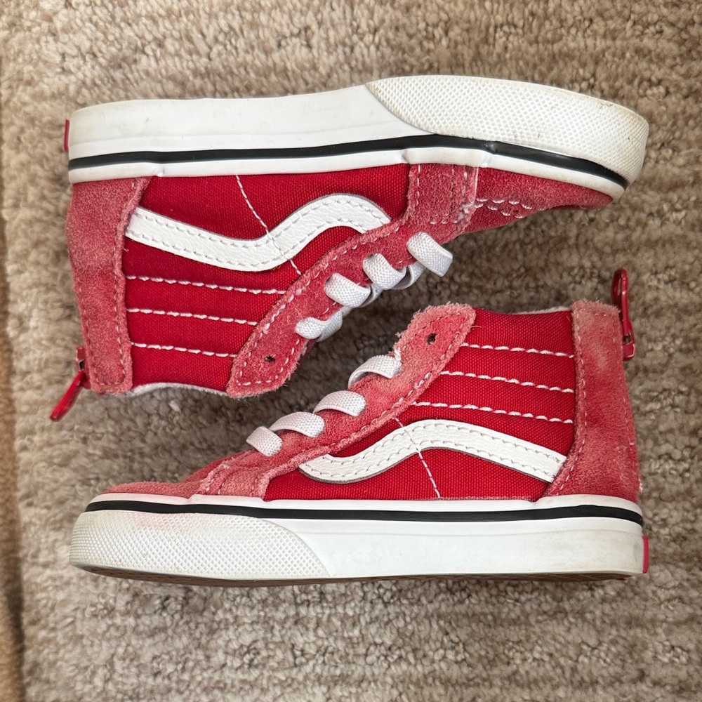 Vans toddler Red high tops size 6